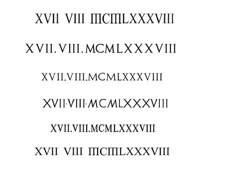 Roman Numerals Fonts