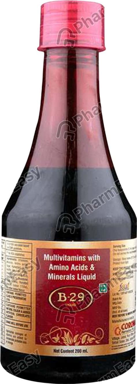 Buy B 29 Syrup 200 Ml Online at Flat 15% OFF | PharmEasy