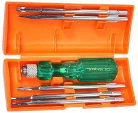 TAPARIA Screw Driver Set with Bulb - 840 (Neon, Silver and Green ...