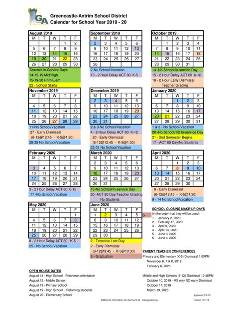 Greencastle School Calendar 24 25 Pdf - Fill Online, Printable ...