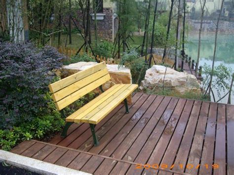 户外实木防腐木公园凳室外公园长凳休闲木凳碳化木实木凳新款长凳-设计本逛商品