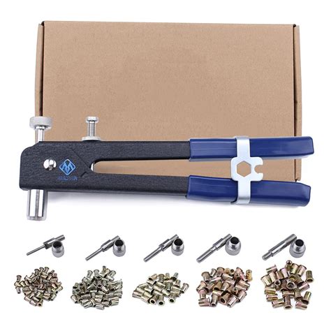 Muzata Heavy Duty Blind Rivet Nut Kit Set, Riveter Tool, Rivet Nut Gun ...