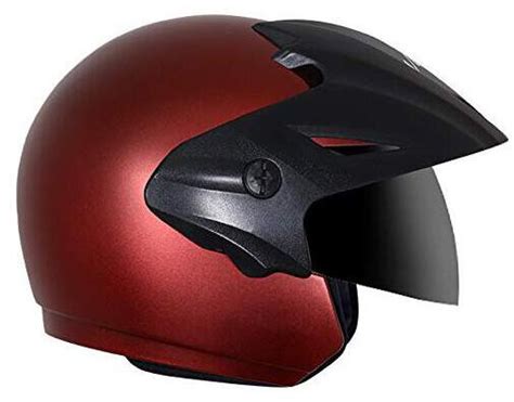 Vega Cruiser Open Face Helmet with Peak Dull Burgundy, M