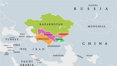 Asia Continent Map 的图像结果