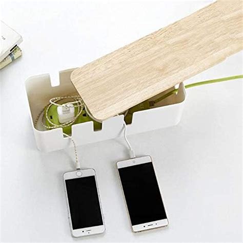 ARHAT ORGANIZERS Cable Management Box | Desktop Cord Organizer with ...