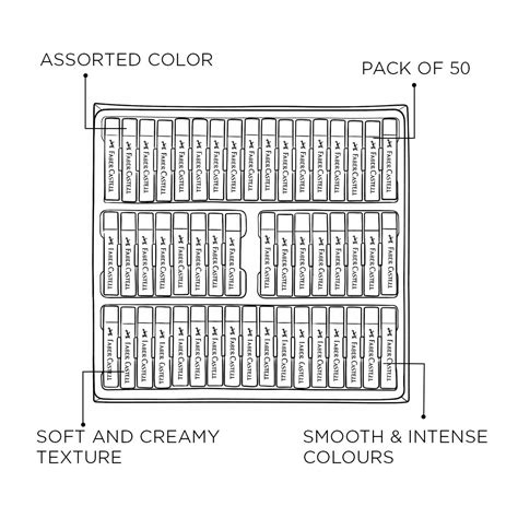 Faber Castell Oil Pastels-Pack Of 50 - SCOOBOO - Faber-Castell