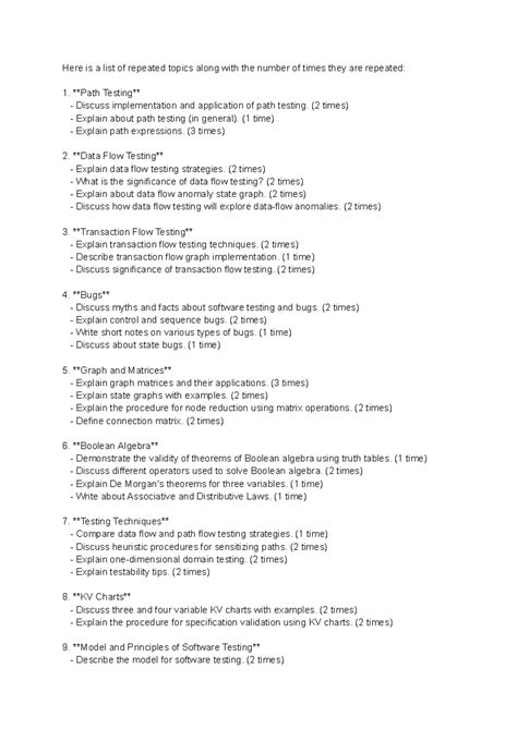 Stm repeted topics - wfe - Here is a list of repeated topics along with ...