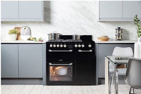 Piano de cuisson Leisure CUISINEMASTER PRO 100cm gaz et vitro Noir ...