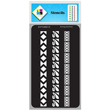 Buy SWAGSTION Border Stencils for Craft and Art - Border13-4x8 Inches ...