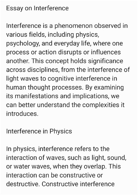 Interference - This concept holds significance across disciplines, from ...