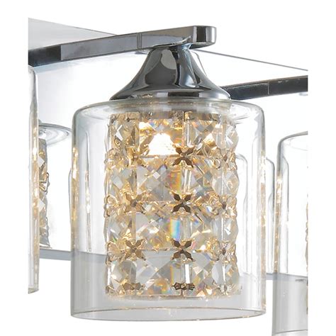 allen + roth Quinn 18.9-in 3 -Light Polished Chrome Integrated LED ...