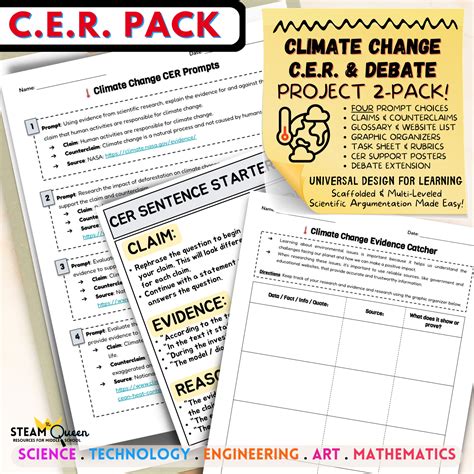 CER Climate Change Scientific Argument Debate Project 2-Pack Middle ...