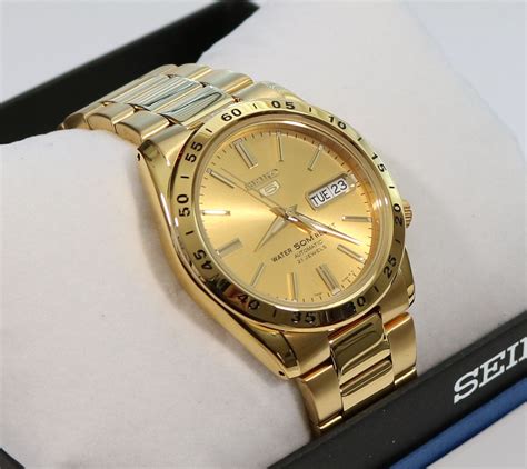 Seiko 5 sports gold automatic day date men s watch snke06k1 – Artofit