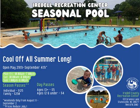 Calendar • Opening Day of the Iredell County Recreation Cent