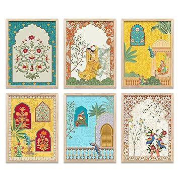 kotart Traditional Indian Wall Art Madhubani Paintings for Living Room ...