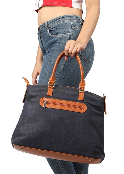 Get Front Pocket Detail Solid Canvas Tote at ₹ 1350 | LBB Shop