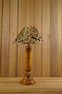 Tu Casa TAN COLOR MANGO WOOD TABLE LAMP WITH 10" PYRAMID SHADE COLOR ...