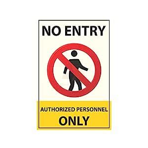 Anne Print Solutions® No Entry Authorized Personnel Only Stickers Self ...