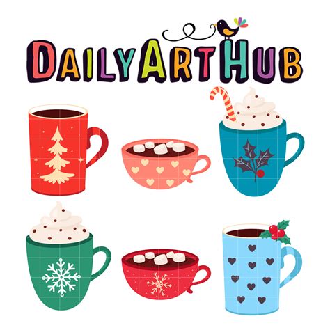 Sweet Christmas Drinks Clip Art Set – Daily Art Hub // Graphics ...