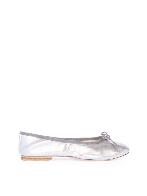 Ballet Flats Metallic Silver