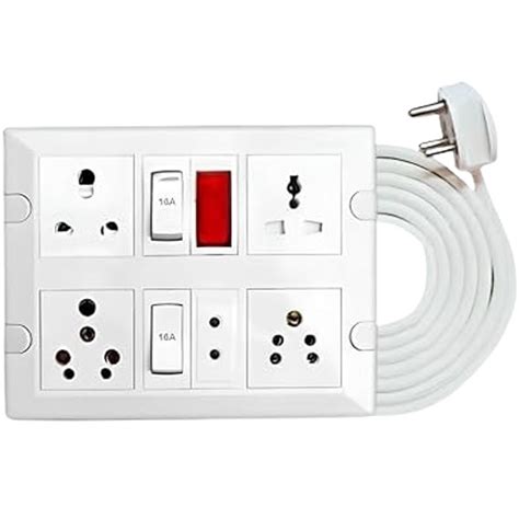 Buy ELEGANT CASA 6+16 Amp Electric Extension Board 4 Indian and ...