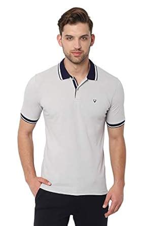 Buy Allen Solly Men's Solid Regular fit T-Shirt (ASKPWRGFJ99672_Grey ...