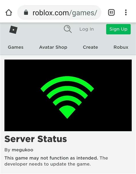 Image result for Roblox Server Status