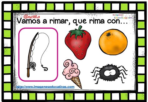 RECURSOS Y ACTIVIDADES PARA EDUCACIÓN INFANTIL: PALABRAS QUE RIMAN