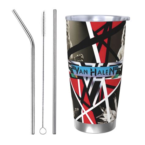 20 oz Car Tumbler Insulated Coffee Cup with Lid for Van.1986 Halen Stainless Steel Vacuum Leak ...