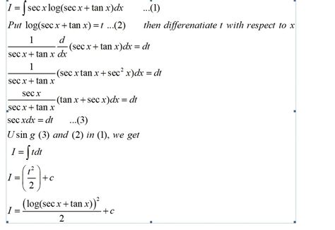 how to find integration of. secx.log(secx+tanx) dx - Brainly.in