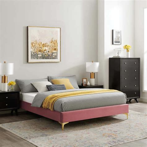 Velvet Bed Frame Pink at Corazon Stafford blog
