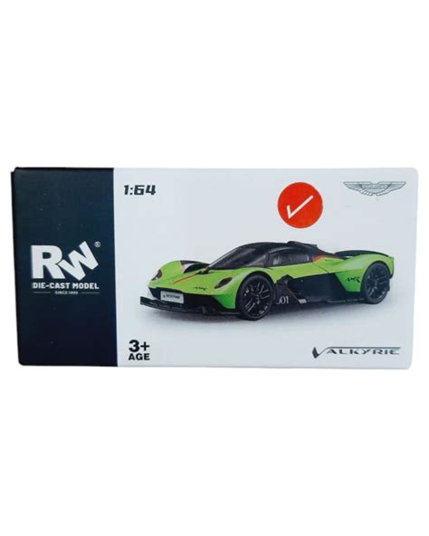 RW Aston Martin Valkyrie 1:64 Diecast Scale Model Car Green - Best ...