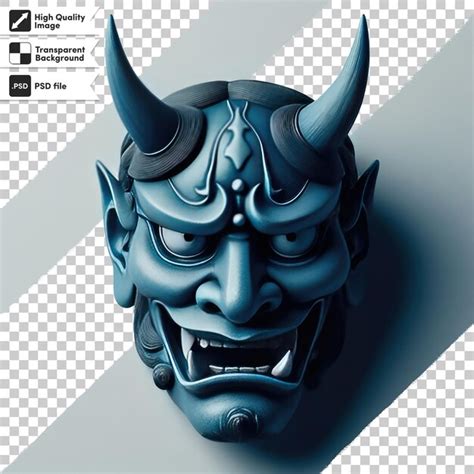 Premium PSD | Psd japanese mythology oni devil samurai mask on ...