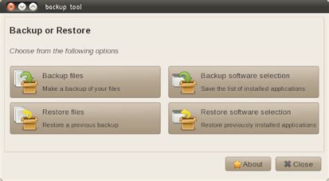 Linux Mint Backup Tool 的图像结果
