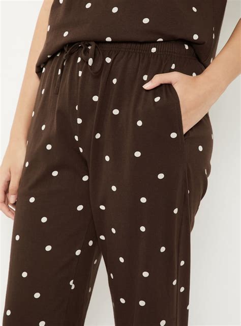 Buy Women Polka Dot Print PJ Set Online at just Rs. 899.0 ...