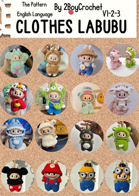 Labubu Outfit V1-2-3/15 Outfit in 1,pattern Labubu Clothes,pdf Crochet ...