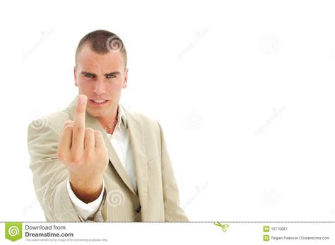 Businessman middle finger stock image. Image of isolated - 10770867