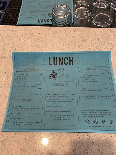 Menu at Fin & Fino pub & bar, Charlotte