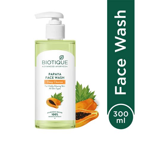 Papaya Deep Cleanse Face Wash for De Tan | Biotique