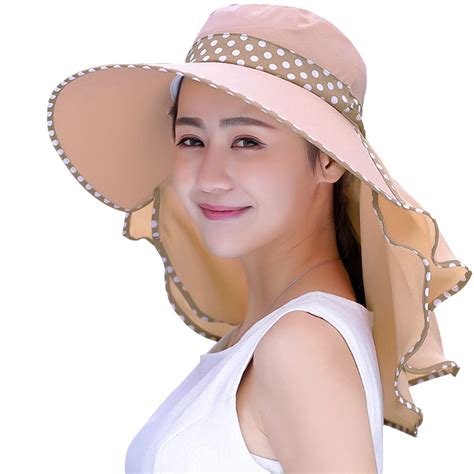 Buy PALAY® Wide Brim Hat for Women, UV Protection Sun Hats with Neck ...
