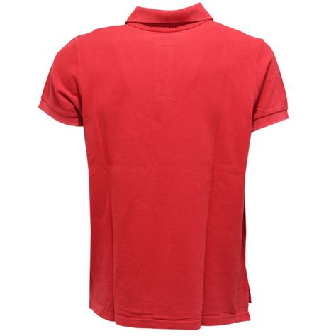 5339K polo uomo FILA TENNIS red cotton GARMENT DYED polo t-shirt man