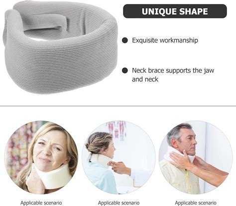Buy LIOOBO Cervical Support Brace Neck Brace Adjustable Cervical Collar ...