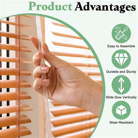 Unique Bargains 2pcs 35-Inch Blinds Wand Replacement Combinable Blinds ...