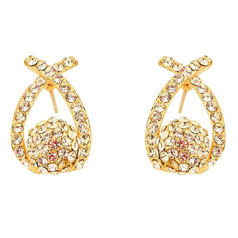 Touchstone Pewter Gold Plated Contemporary and Pretty Earrings for ...