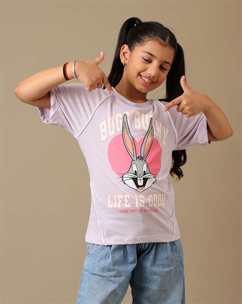 Looney Tunes Printed Oversized Fit Tshirt For Girls – Kidsville