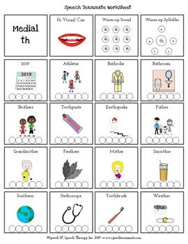 Th Medial Sounds by SpeechSF | TPT