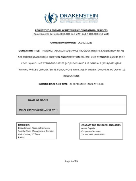 Fillable Online Procurement rules - Getting quotes Fax Email Print ...