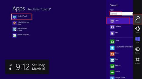 Windows 8 Control Panel Access 的图像结果