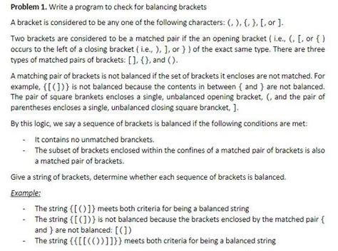 Image result for Balancing Brackets Using Queue