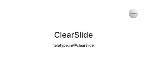 ClearSlide — Teletype